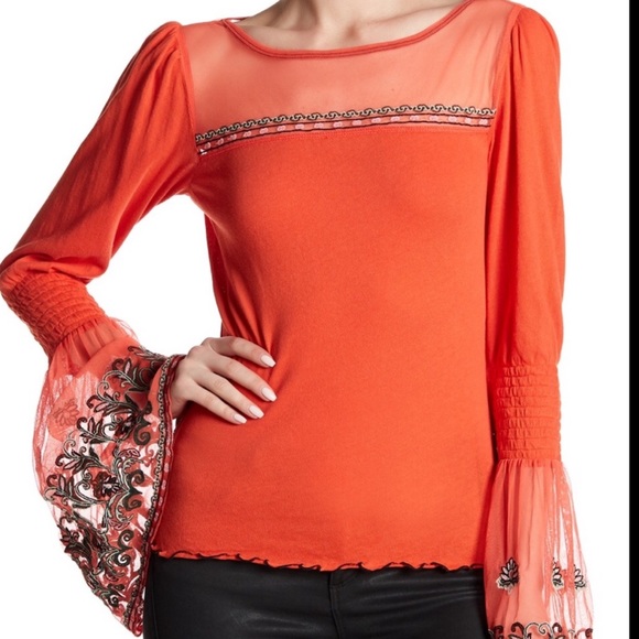 Free People High Tides Peasant Top - Picture 2 of 7